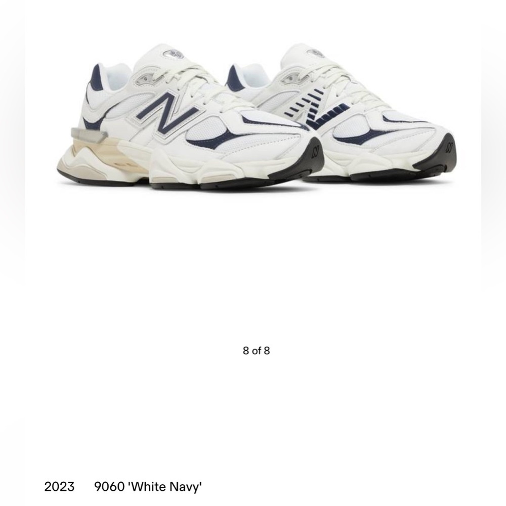 9060 White/Navy New Balance